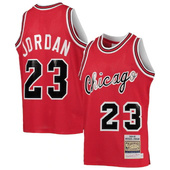 youth mitchell and ness michael jordan red chicago bulls 19-494